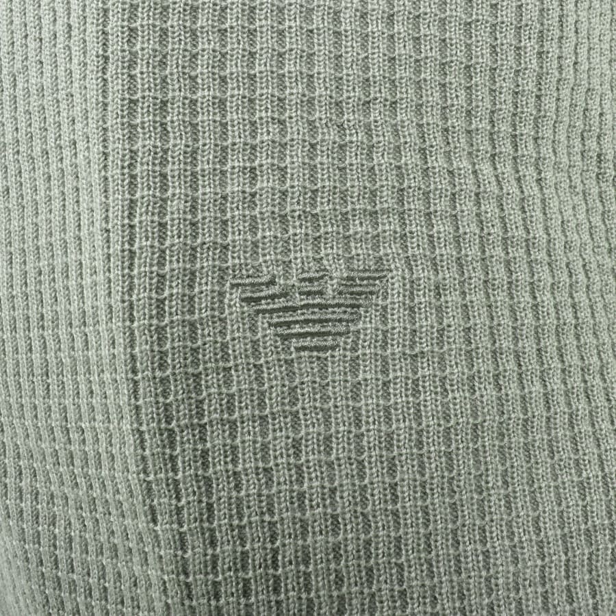 Emporio Armani Textured Knit Jumper Grey | Mainline Menswear